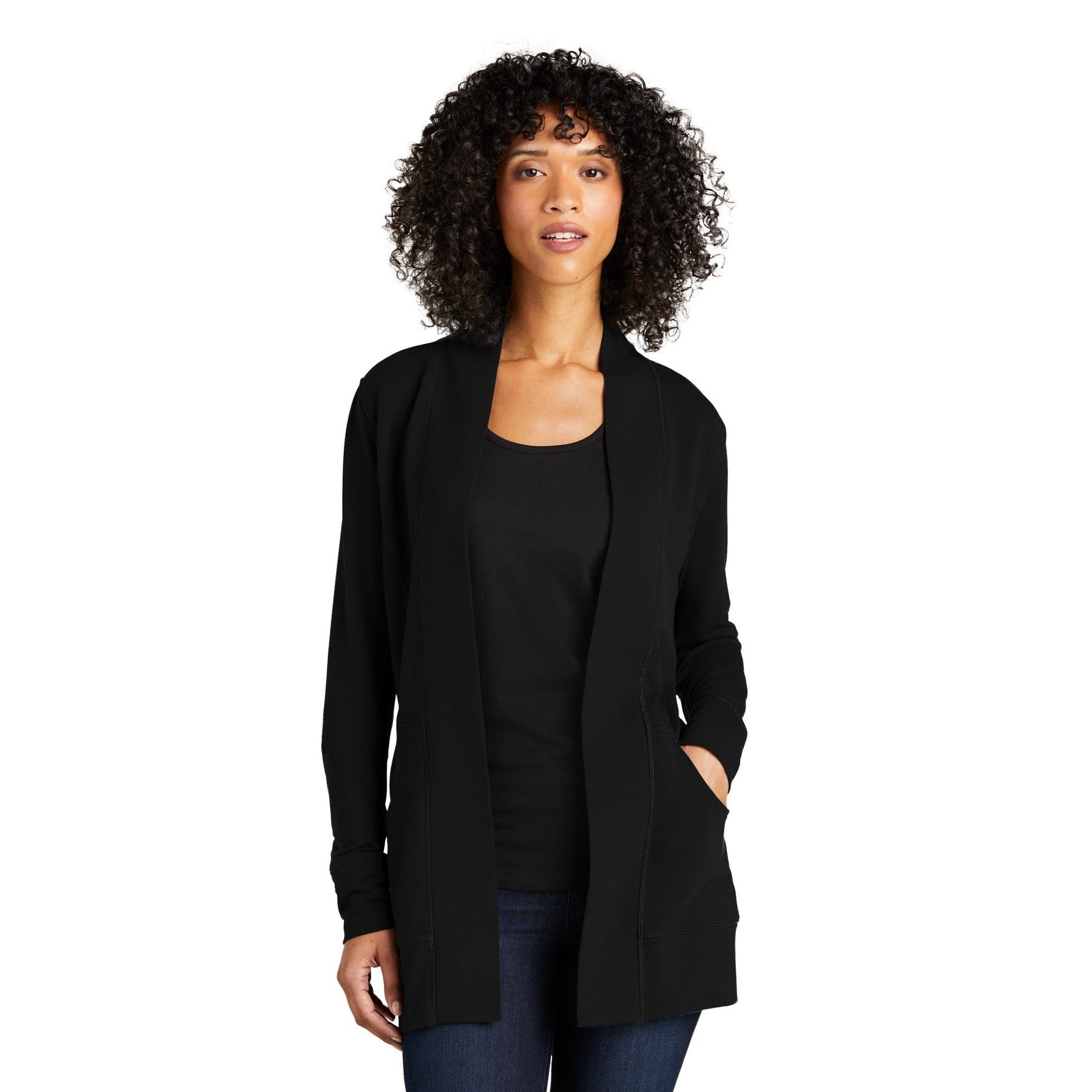 Port Authority-Port Authority® Women's Microterry Cardigan LK825-MedTech-3